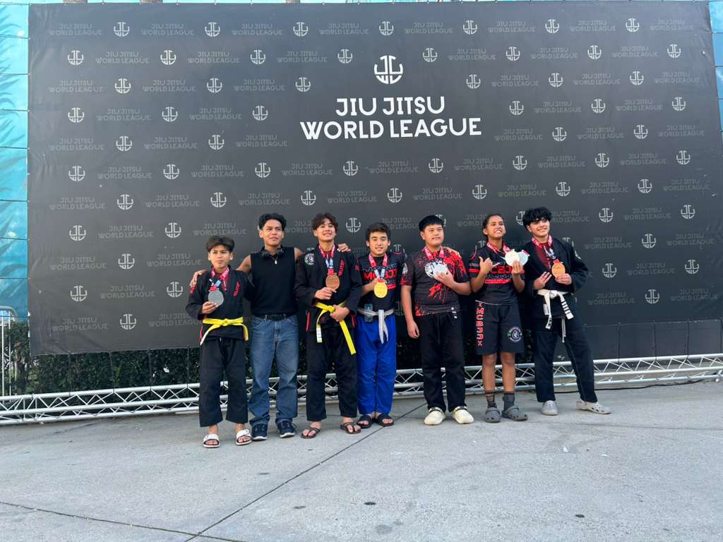 MCBJJ team at Jiu-Jitsu World League with medals