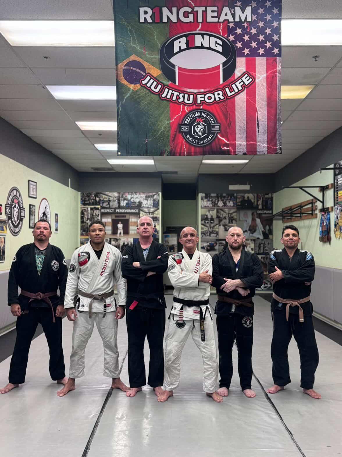 MCBJJ adult BJJ team at R1NG Team academy Carson CA